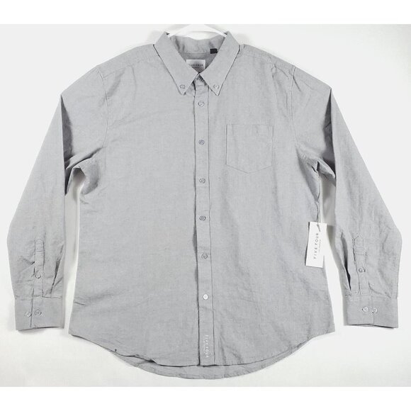 Five Four Other - NEW Five Four Shirt Mens XL Gray Cotton Long Sleeve Regular Fit